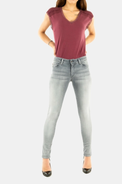 Jeans salsa wonder skinny cinza, cinza ferro 3000