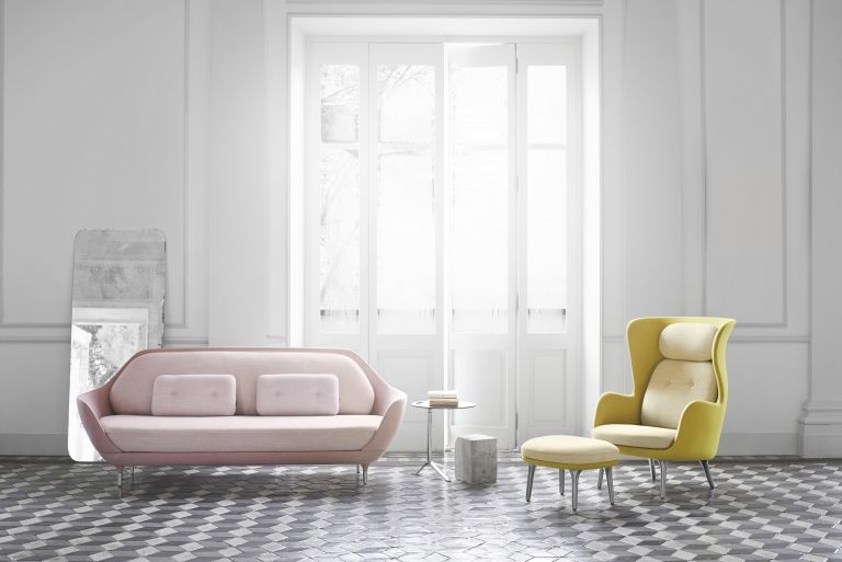 Fritz Hansen Little Friend verstelbare bijzettafel met laminaat tafelblad wit 45