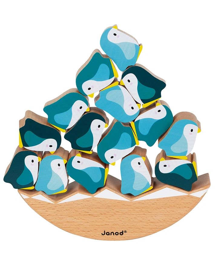 Janod-WWF® Geschicklichkeitsspiel PINGUIN 16-teilig aus Holz