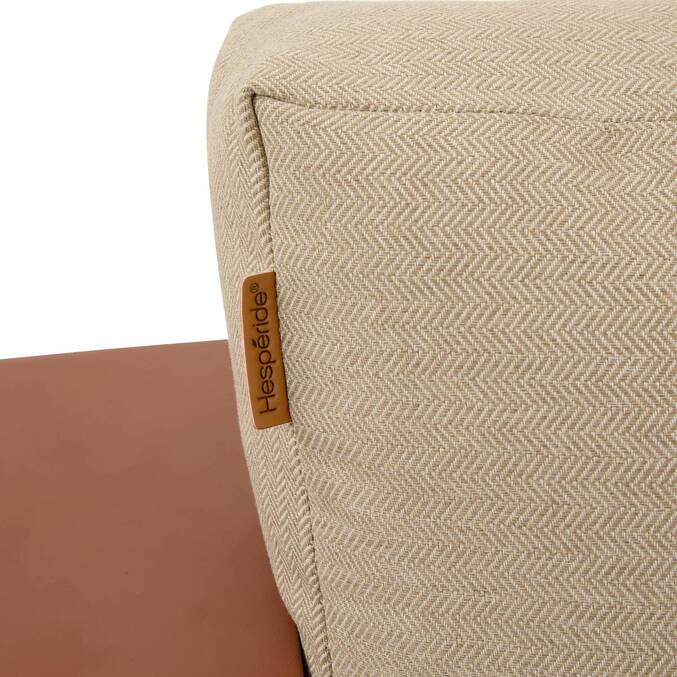 Salon de jardin rotatif ALLURE Beige Zébrano / Acajou