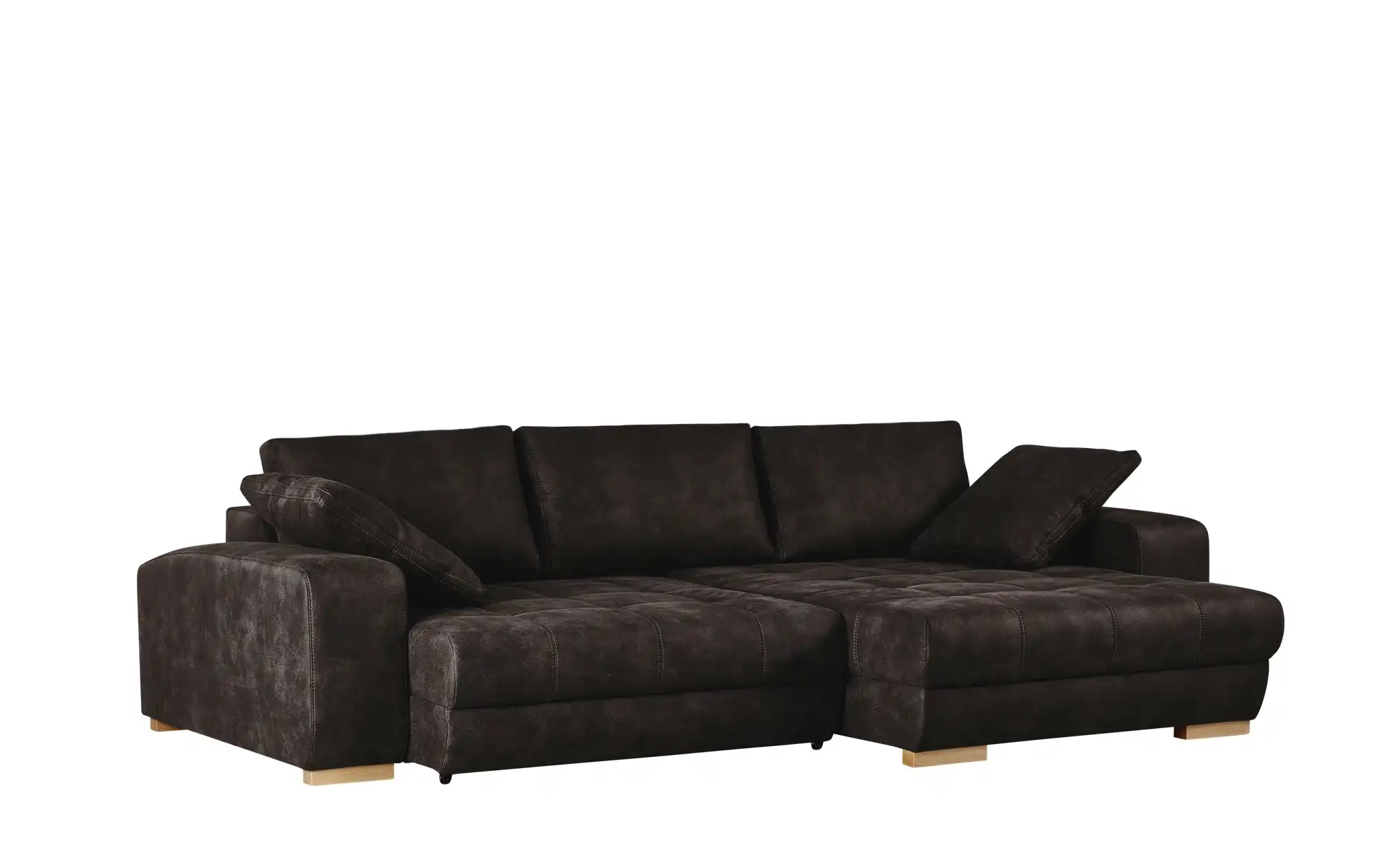 bobb Ecksofa dunkelbraun - Microfaser Caro
