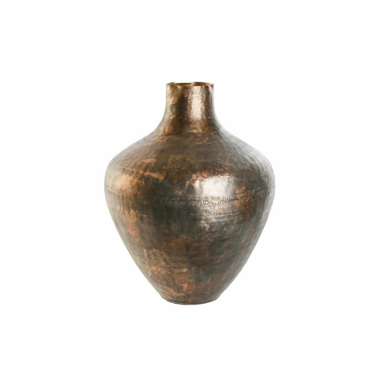 DKD Home Decor Vase - Bronze Doré, Aluminium, Finition vieillie · Reconditionné