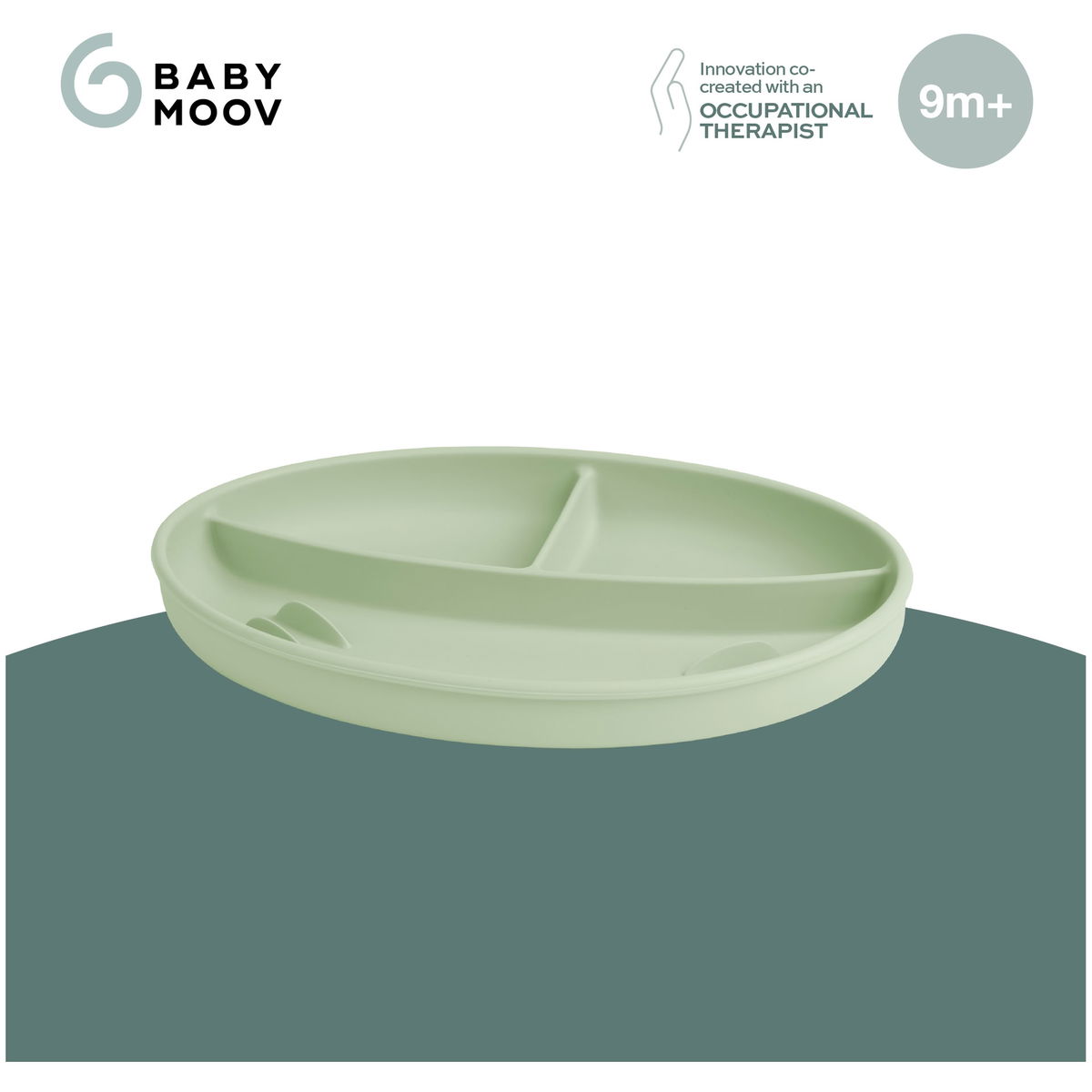 BabymoovBabymoov   Silikon Esslernteller grün