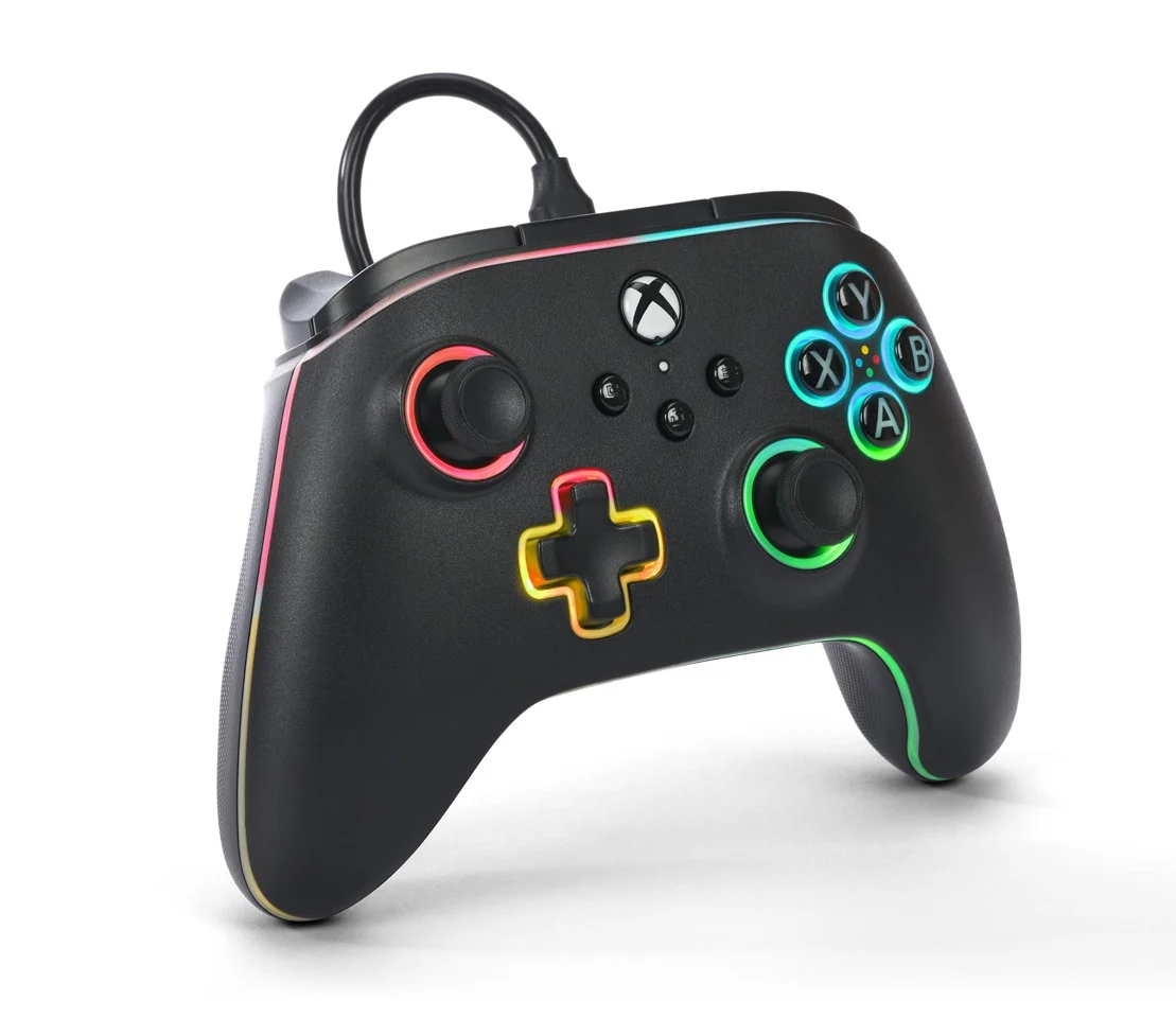 PowerA Advantage Wired Controller - Xbox Series X/S -m/ Lumectra + RGB LED Strip - Black