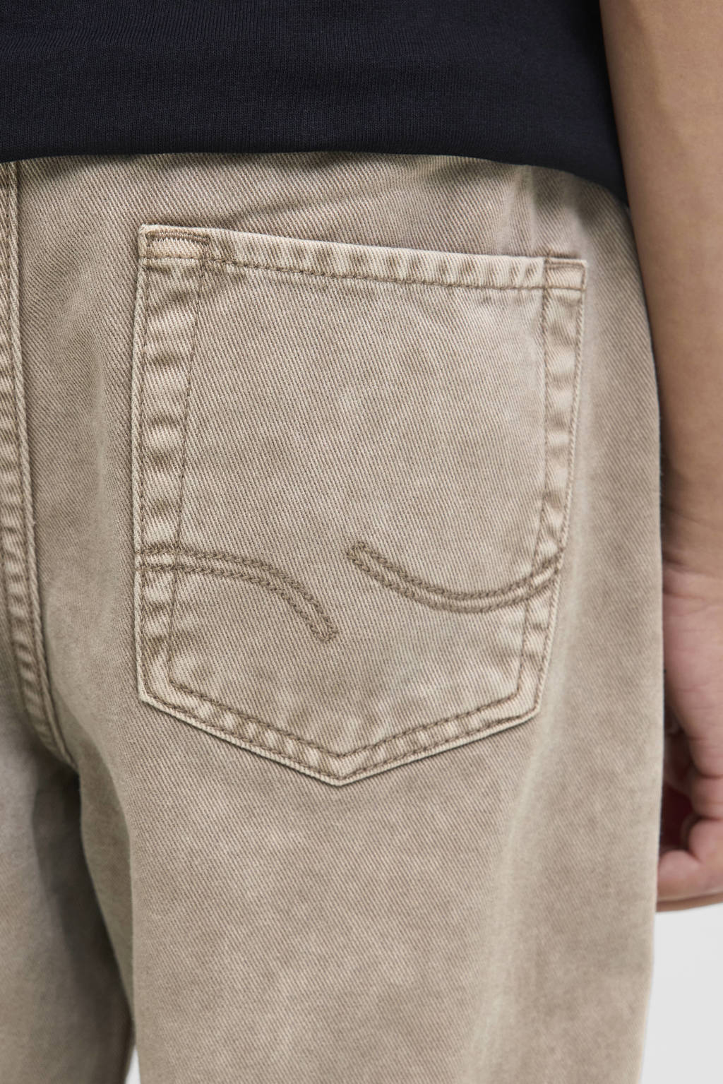 JACK & JONES JUNIOR loose casual broek lichtbruin