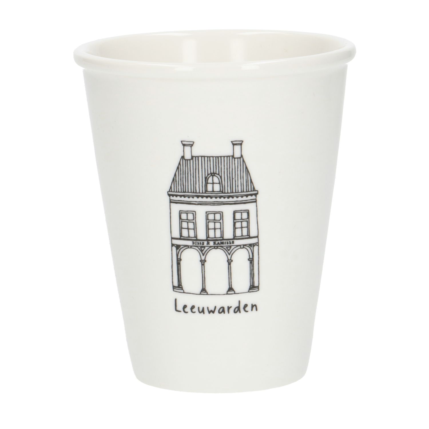 Gevel mok, Leeuwarden, porselein, 200 ml