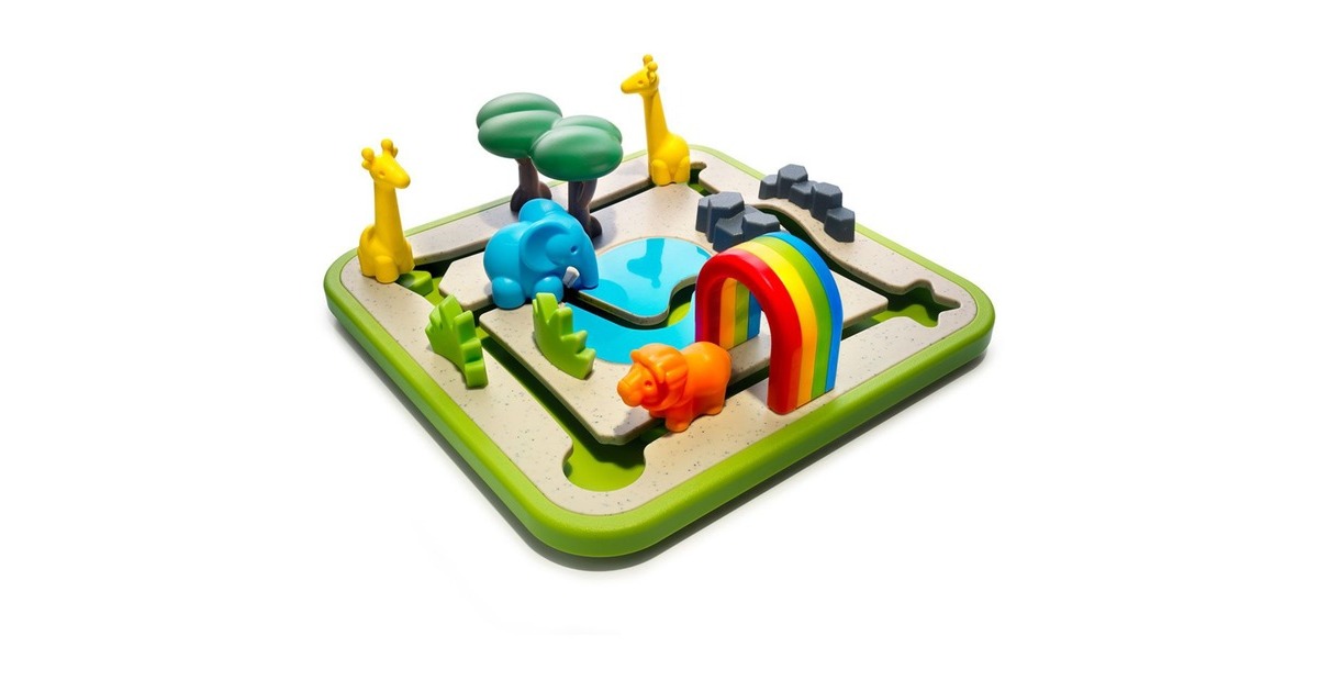 SmartGamesSafari Park Jr. Denkspel  (Nederlands, 1 speler, Vanaf 3 jaar, 60 opdrachten)
