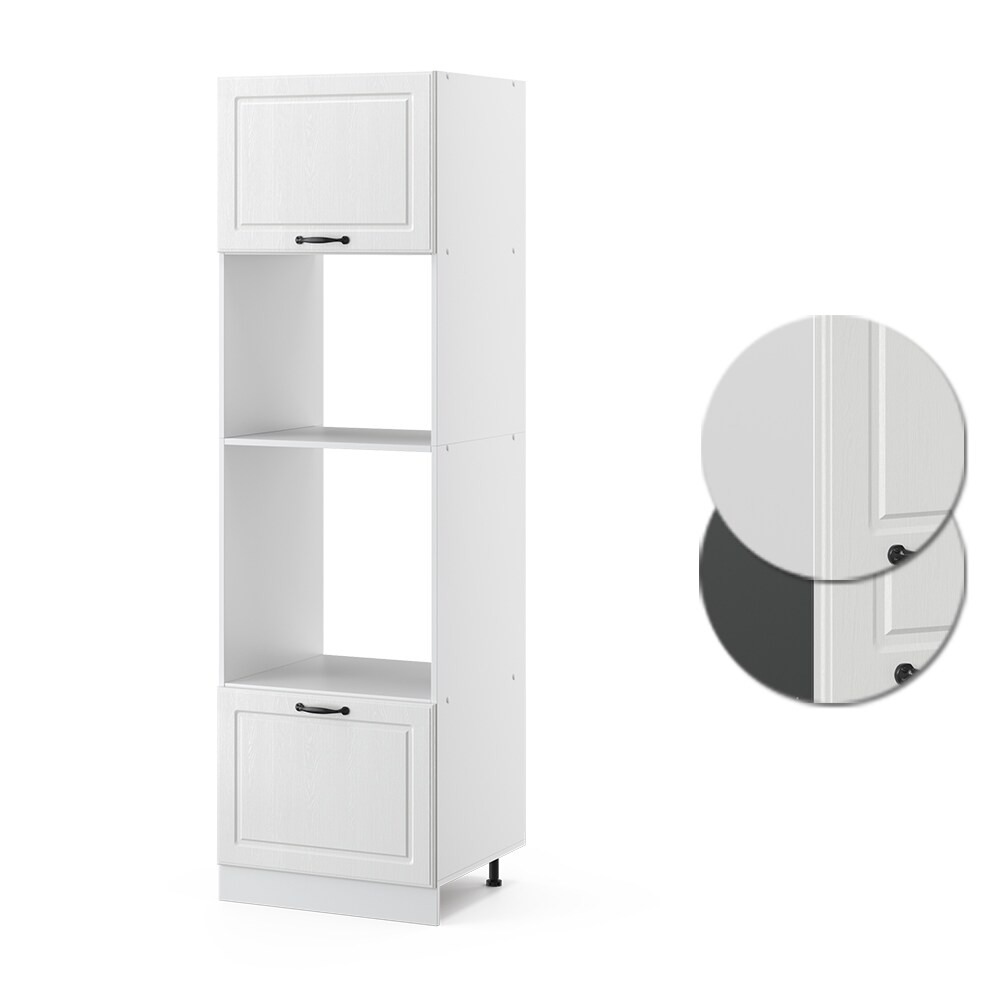 Vicco Mikrowellenumbauschrank 60 cm Weiß Küchenschrank Unterschrank Küchenzeile R-Line