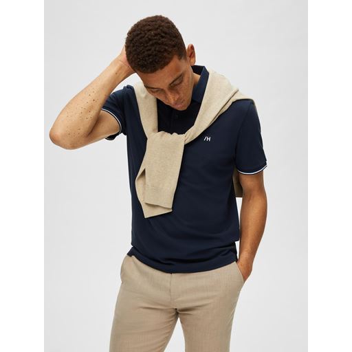 Selected Homme Dante Sport Polo T-shirt, Navy Blazer, S