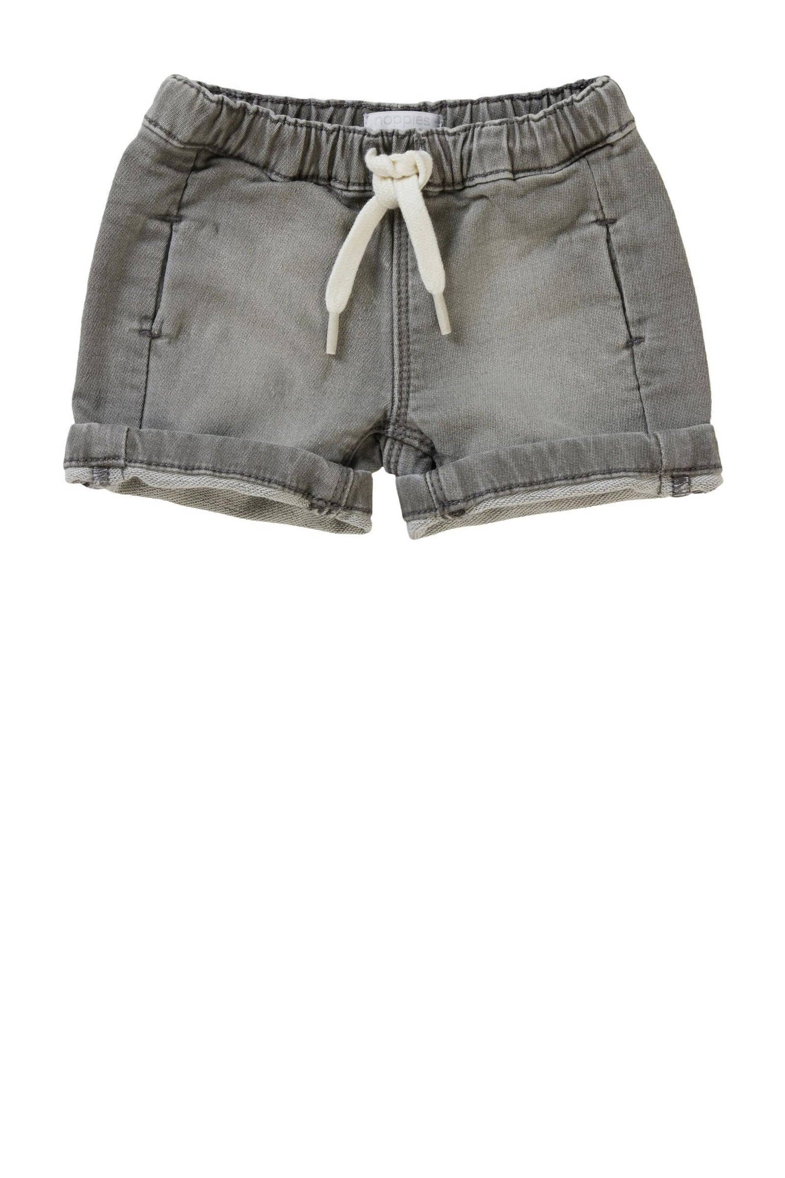 Noppies baby regular fit denim short light grey denim