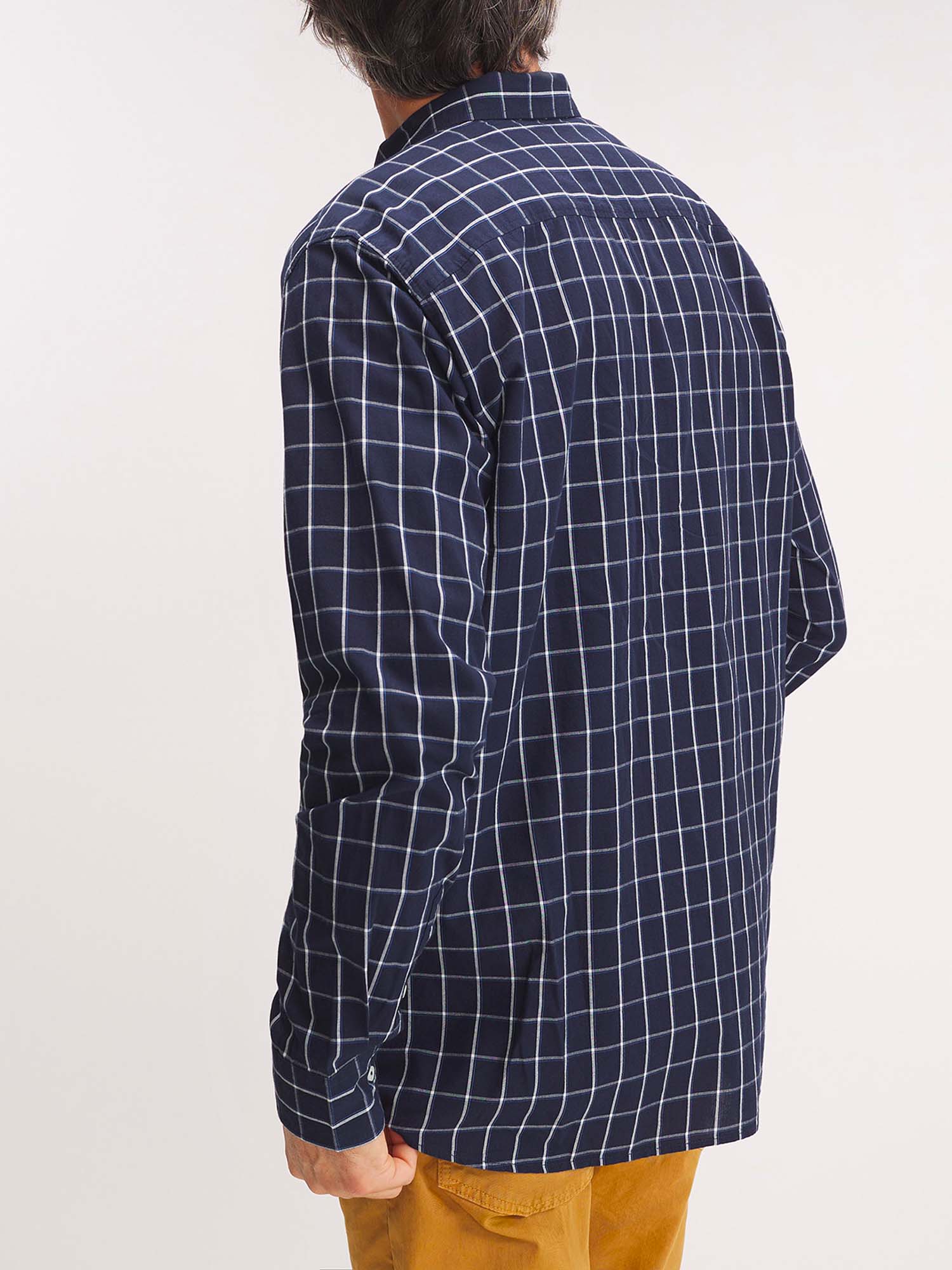 Chemise Homme A Carreaux Marine