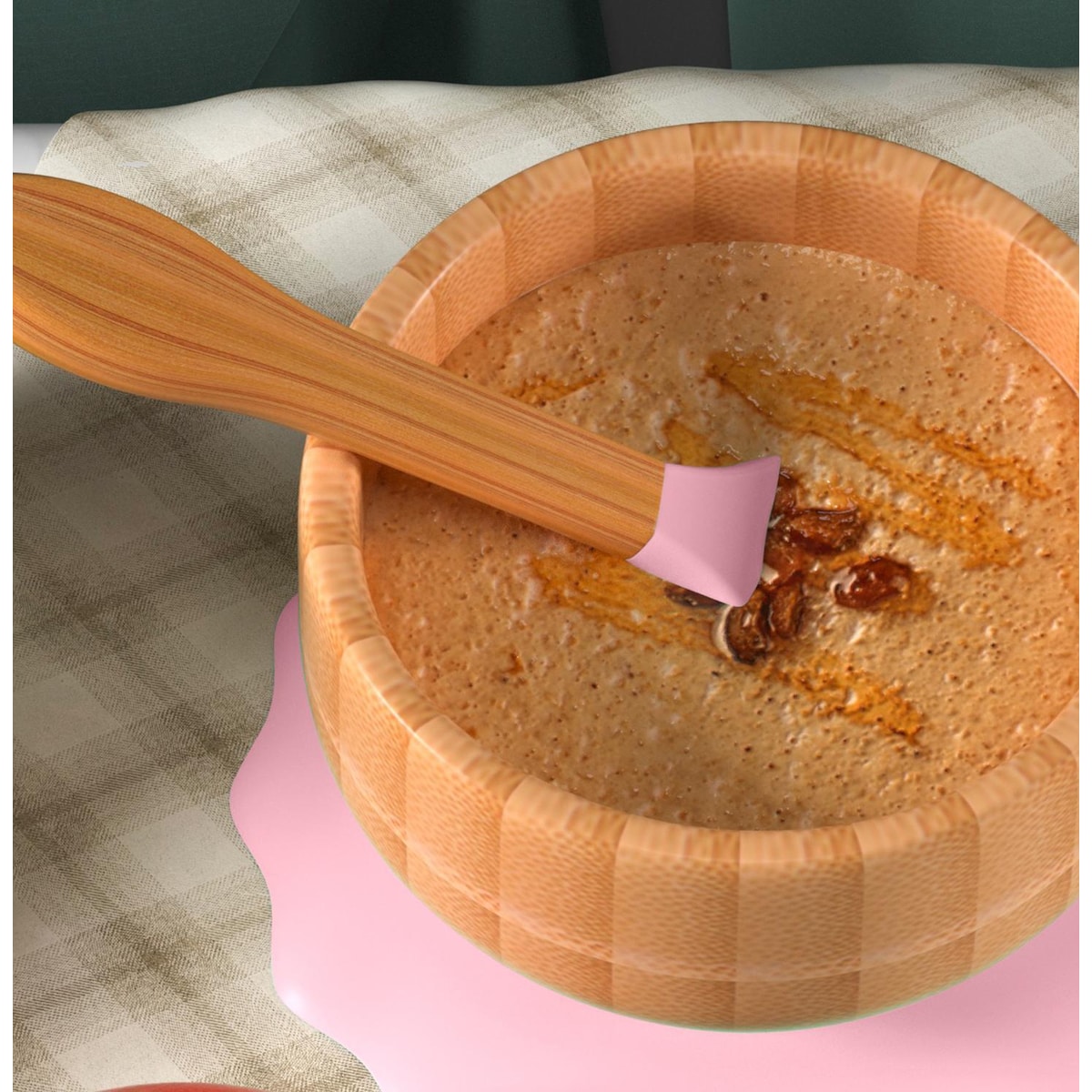 Bambusskålsett for babyer Bambusskål (rosa)