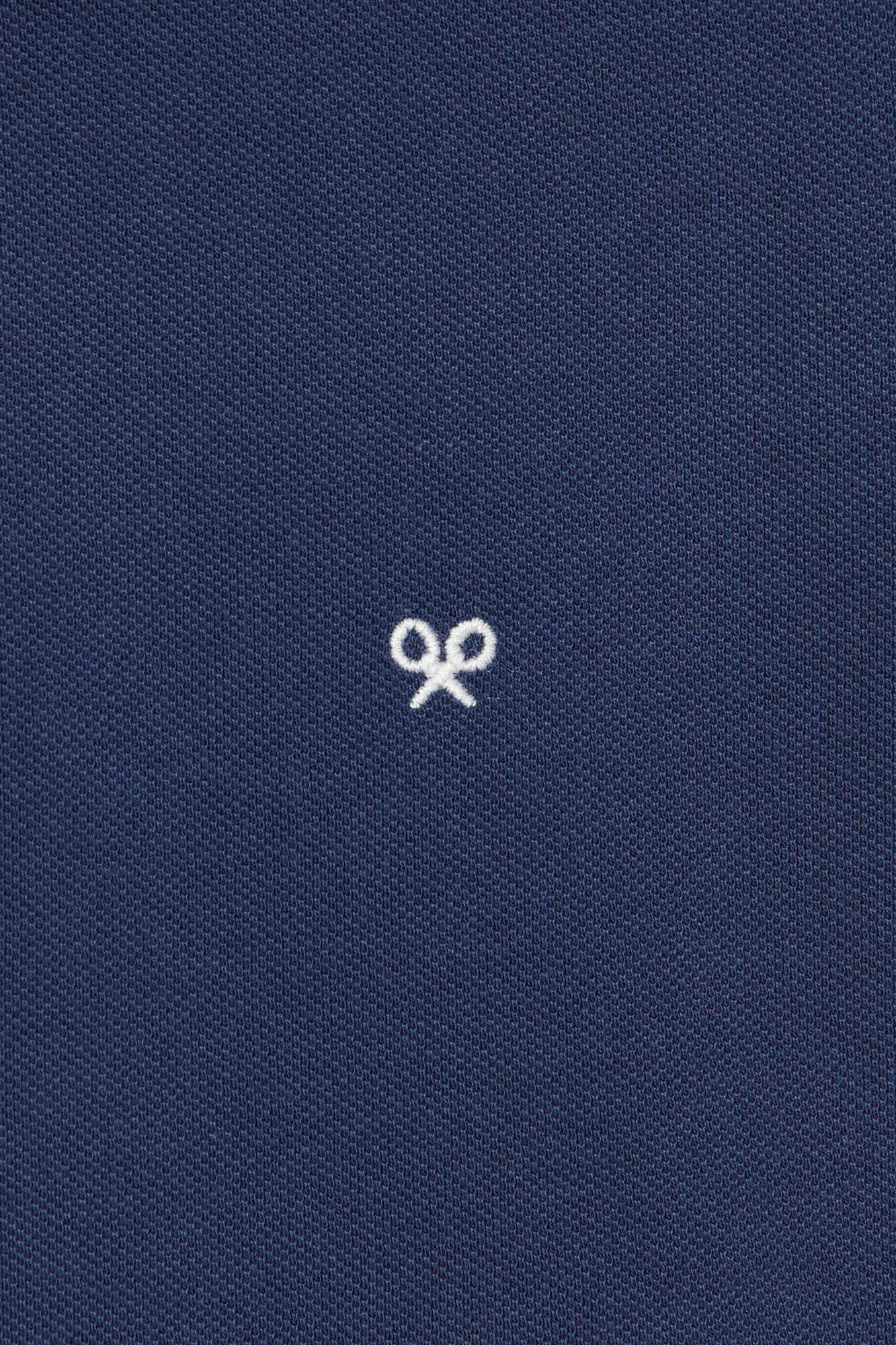 Camisa polo clássica com mini raquete em azul marinho - Azul marinho