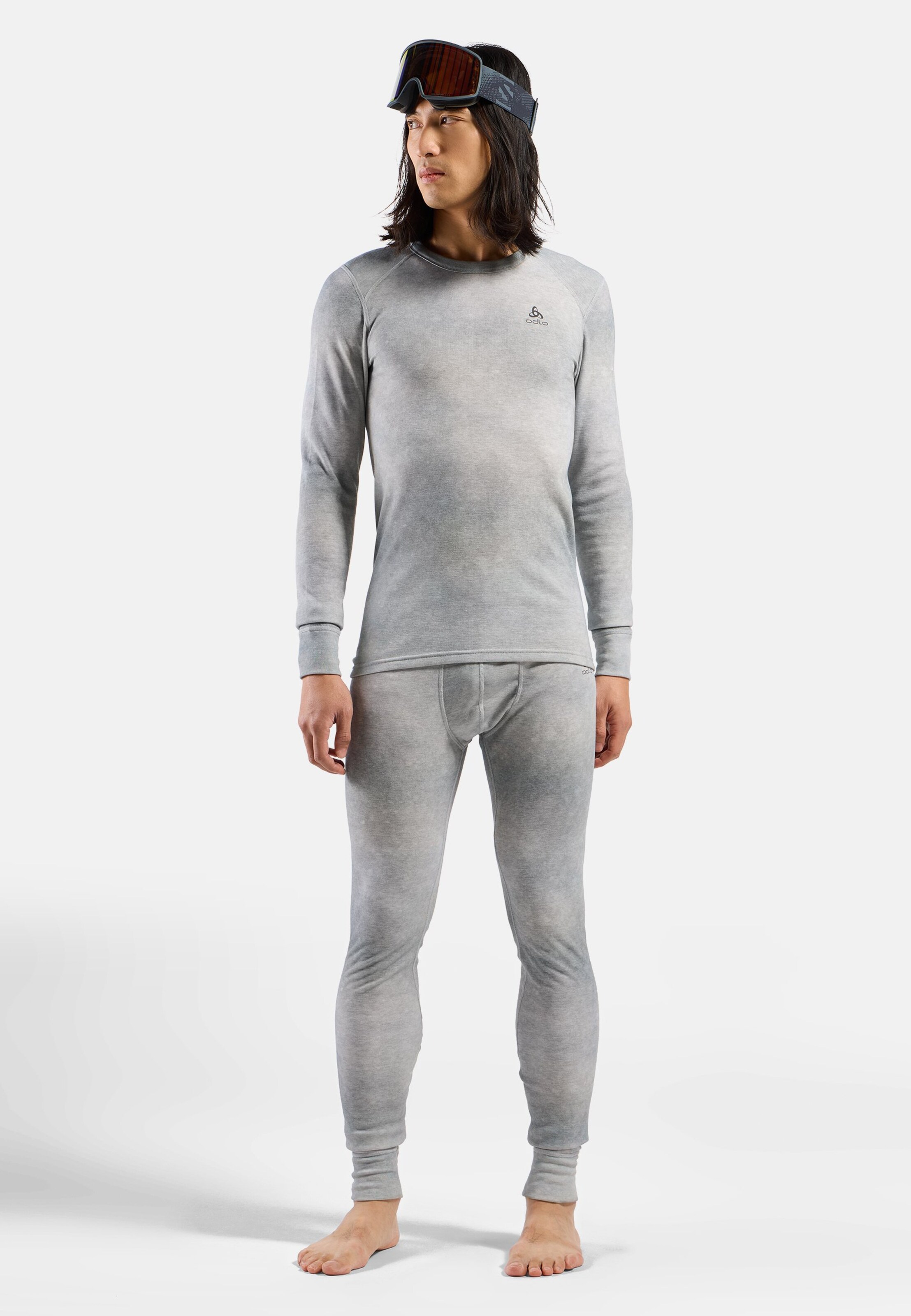 Odlo x POW Collective Voices Active Warm Base-Layer-Shirt mit Print in odlo silver grey