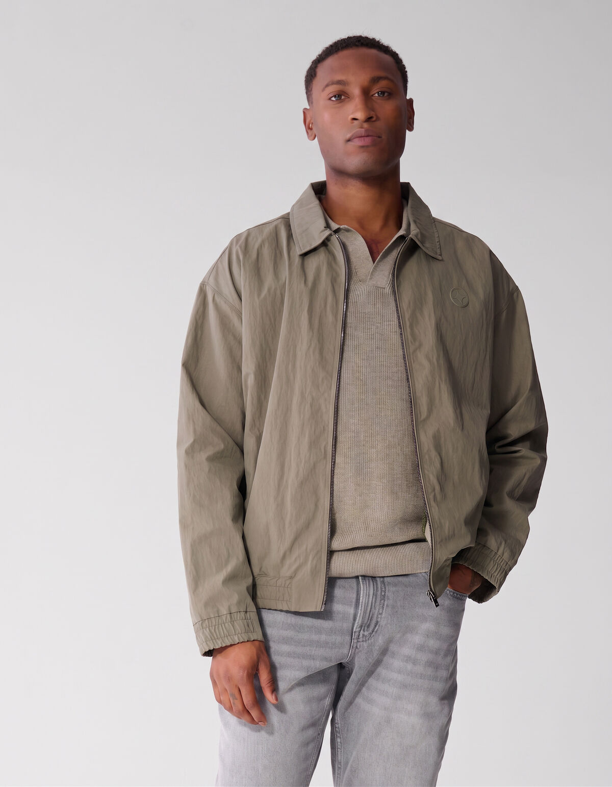 Crinkle Bomber Jack Lichtgroen
