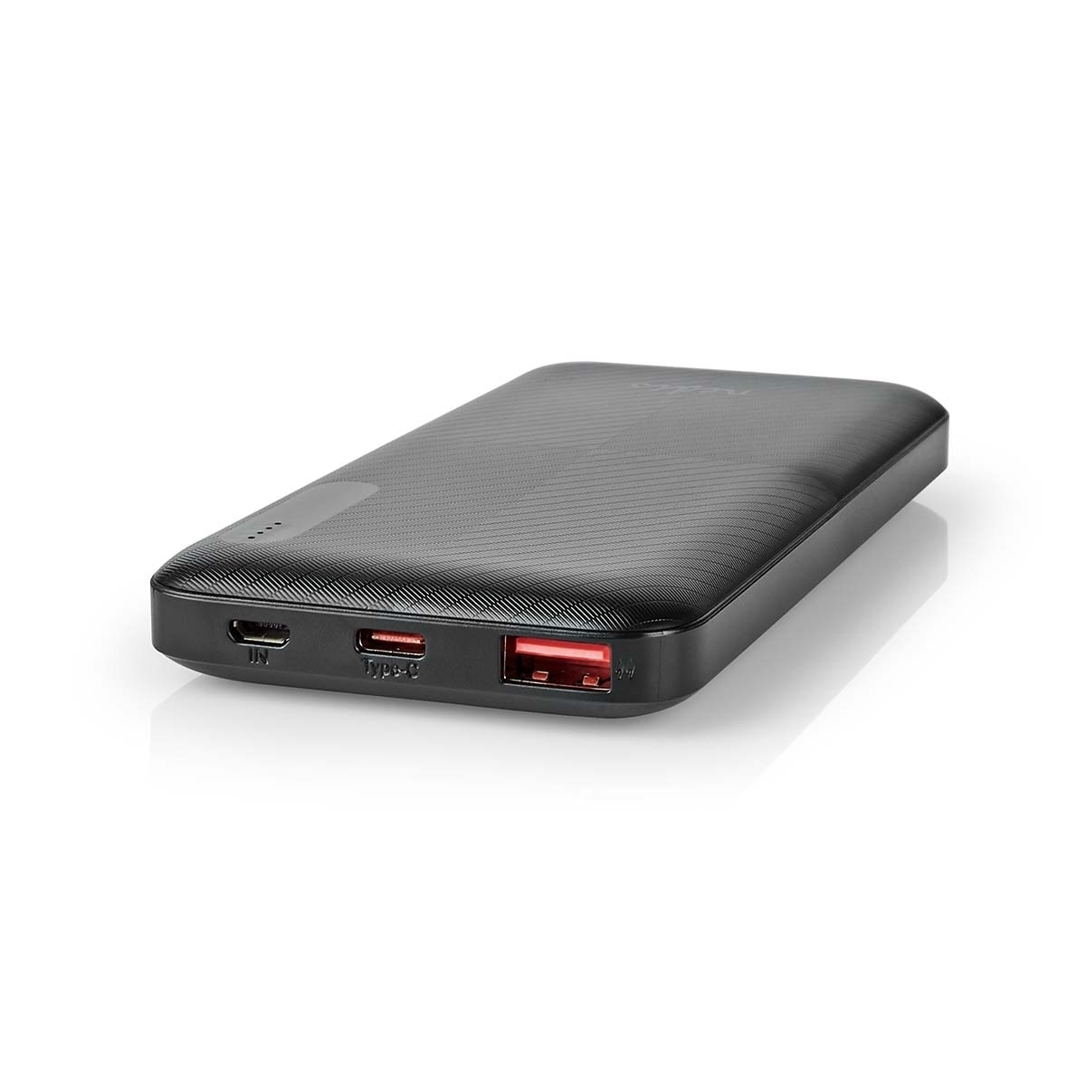 Nedis Power Bank | 10000 mAh | 1.5 / 2.0 / 3.0 A | Antall utganger: 2 | Utgangstilkobling: 1x USB-A / 1x USB-C™ | Inngangstilkobling: 1x Micro USB / 1x USB-C™ | PD2.0 18W | Lithium-Polymer