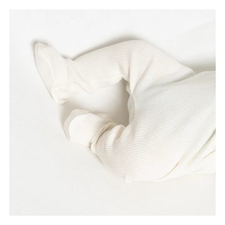 Minimalisma Legging à Pied Bamse Soie et Coton | Ecru