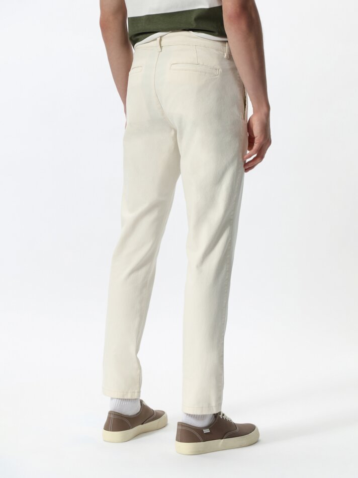 Calças chino rústicas - Branco-sujo