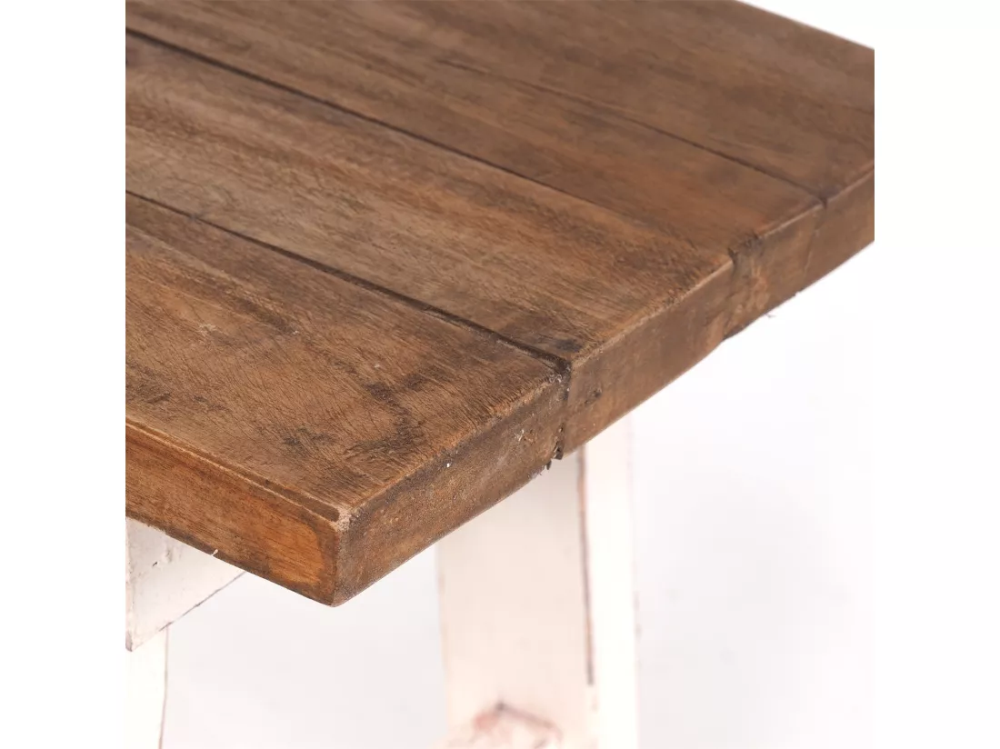 BANC ANZIO 90 Bois massif en acajou, pliable 06 weiß-landhaus