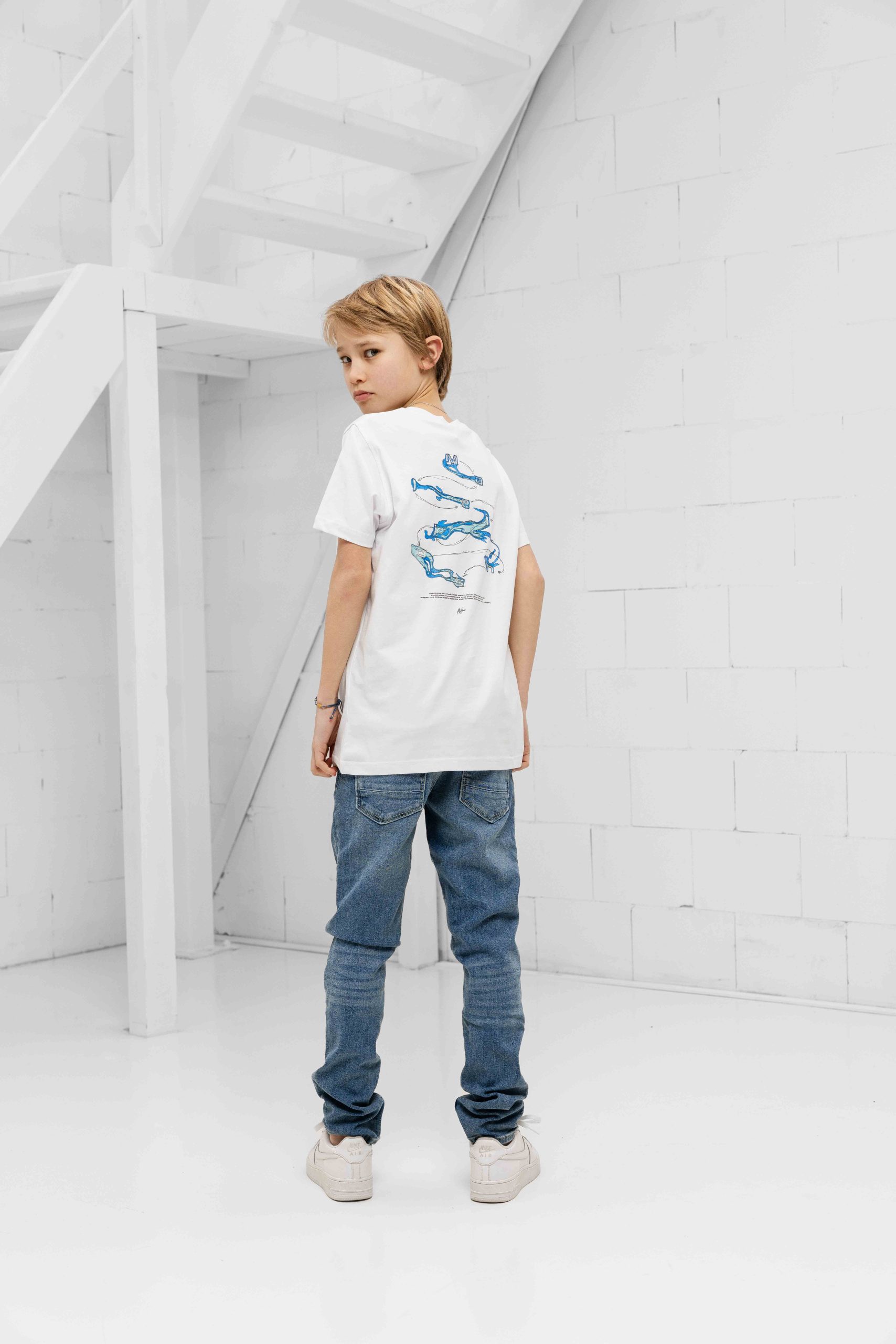 Malelions Water Sign T-Shirt Kids Wit