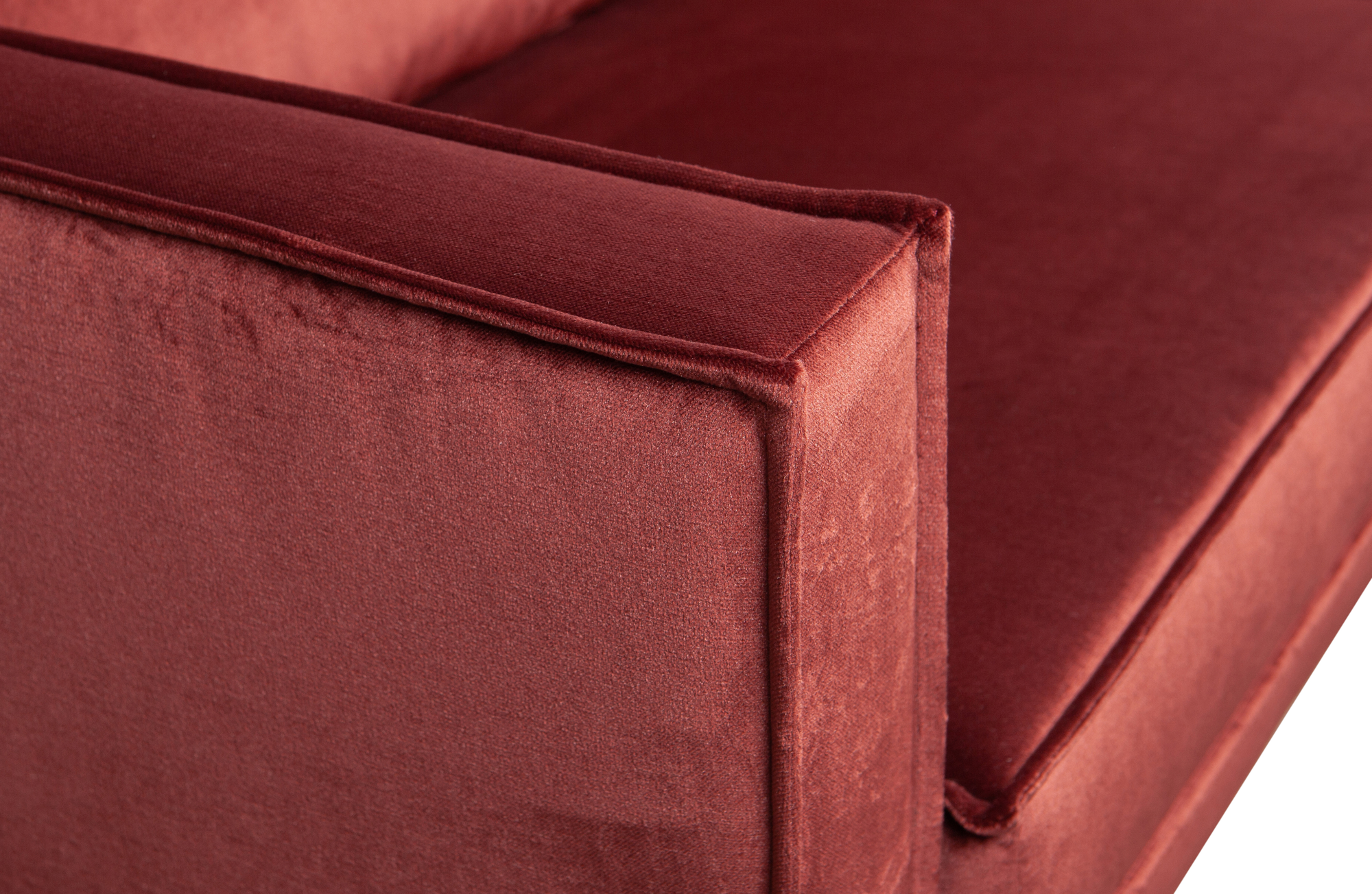 BePureHome chaise longue Rodeo velvet rechts - Chestnut