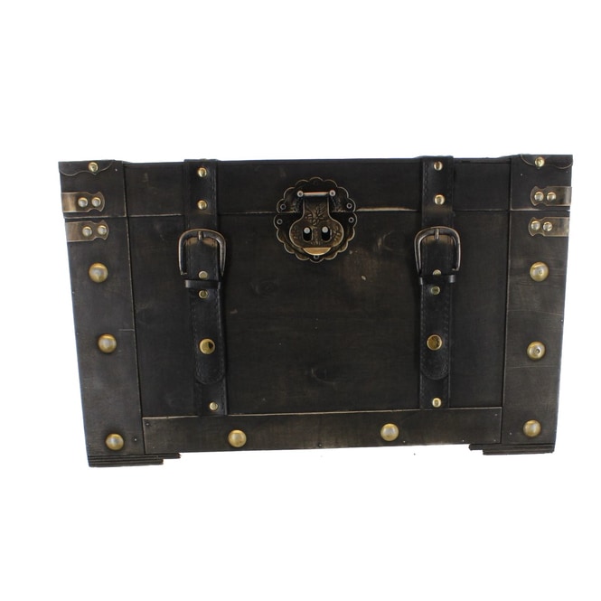 Truhe - M - braun - aus Holz - ca. 44 x 25 x 21 cm