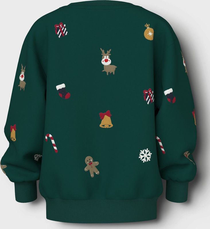 Sweatshirt - Kerst - Geborduurd - Lange Mouwen - Regular Fit