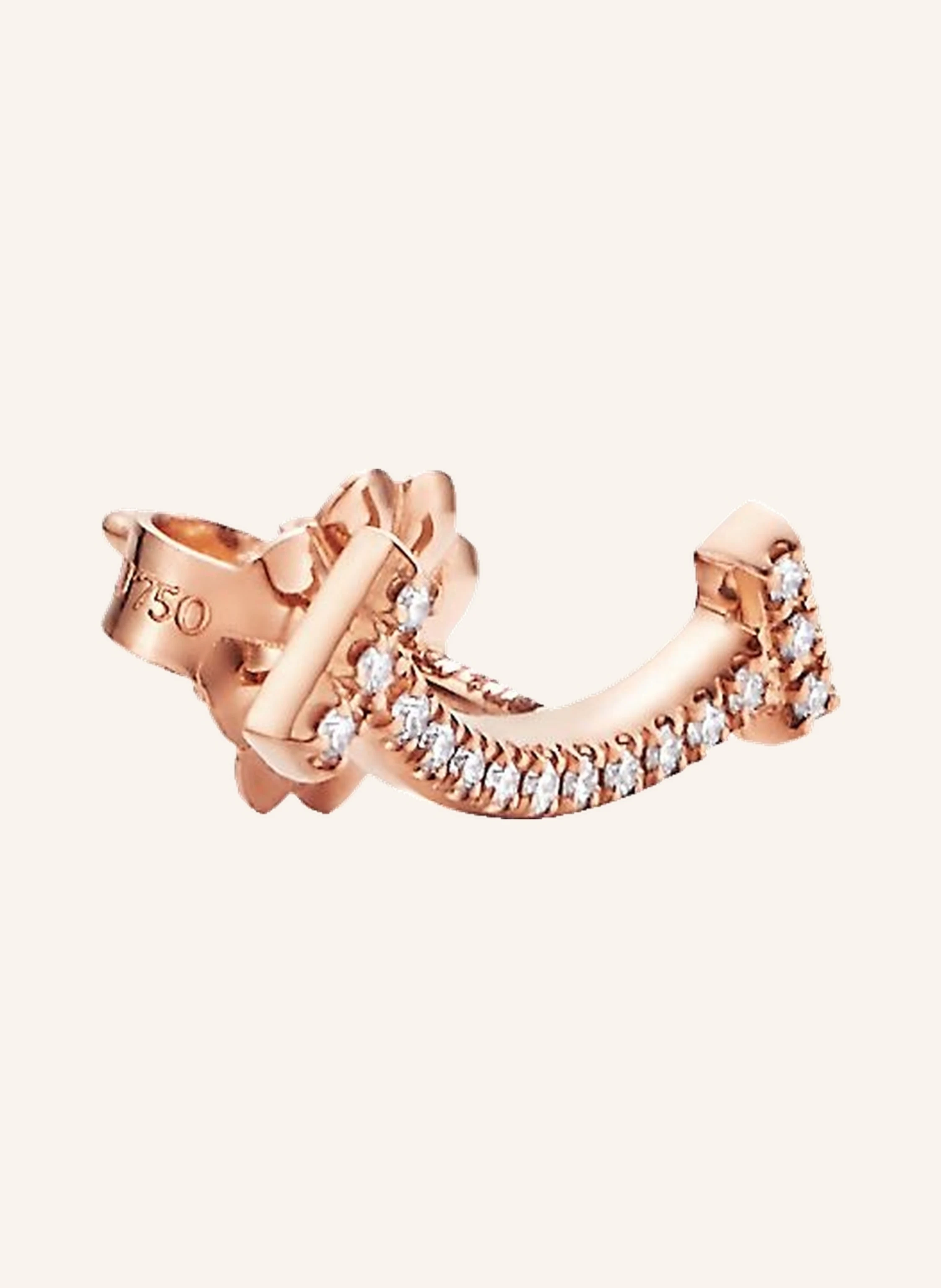 TIFFANY & Co. Tiffany T Smile OHRRINGE aus 18 Karat Roségold mit Diamanten