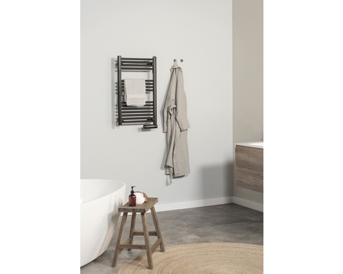 Eurom Sani-Towel 500 elektrische badkamerradiator, 80x50x3 cm, 500 watt, zwart