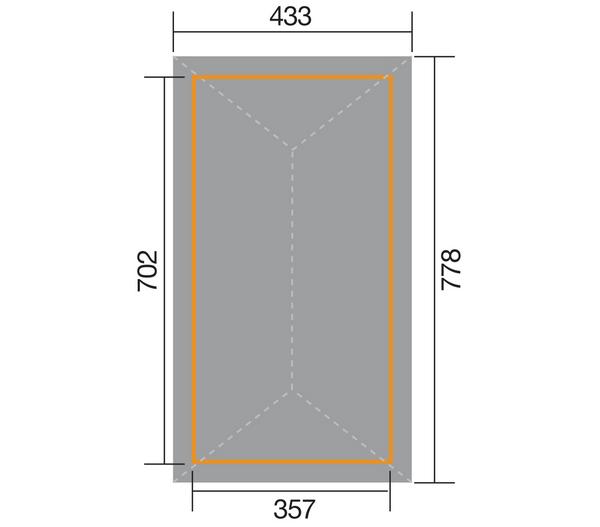 Weka Premium-Carport 651 Gr. 3, ca.