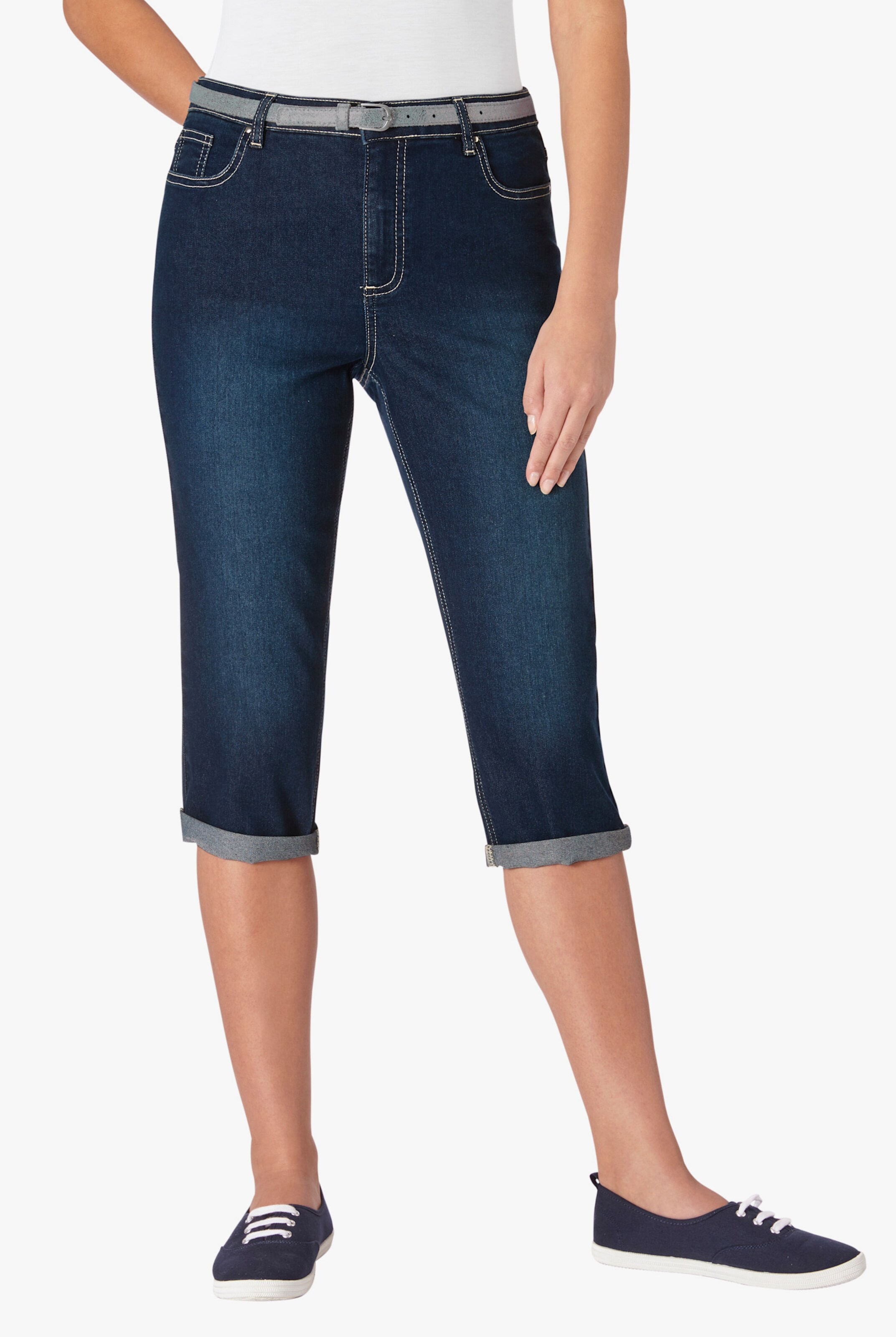 Caprihose inklusive Gürtel