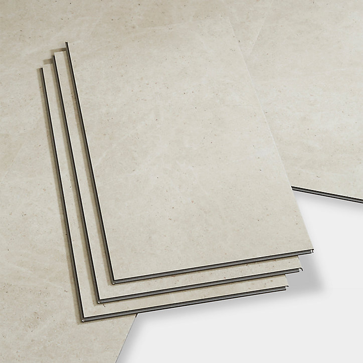 Dalle PVC clipsable Jazy Ivoire 30 x 60 cm GoodHome (vendue au carton)