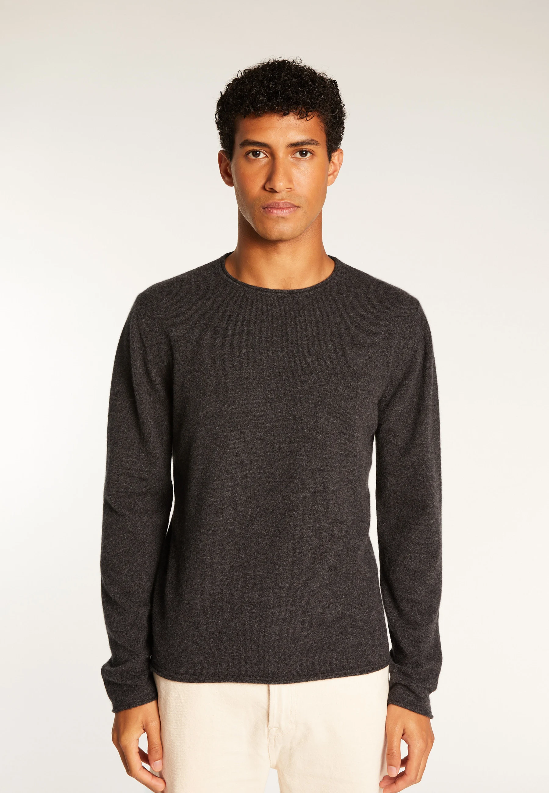 ERNESTOAH24 - Pull cachemire col rond | Gris