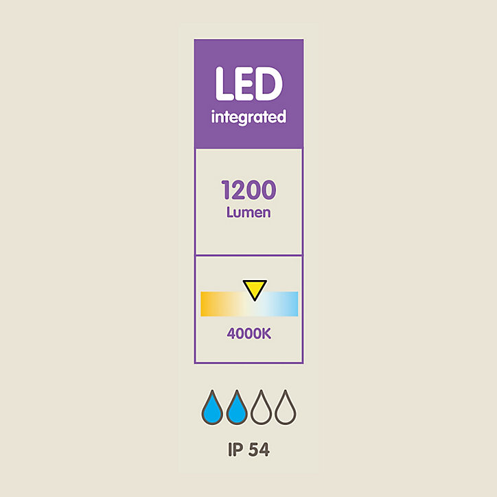 Potelet Kalari LED intégrée 1200lm 23W IP54 GoodHome gris anthracite