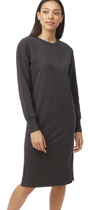 French Terry Long Sleeve Crew Dress Women kjole