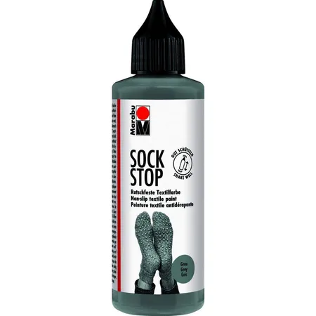 Marabu Sock Stop Rutschfeste, Textilfarbe grau, 90 ml