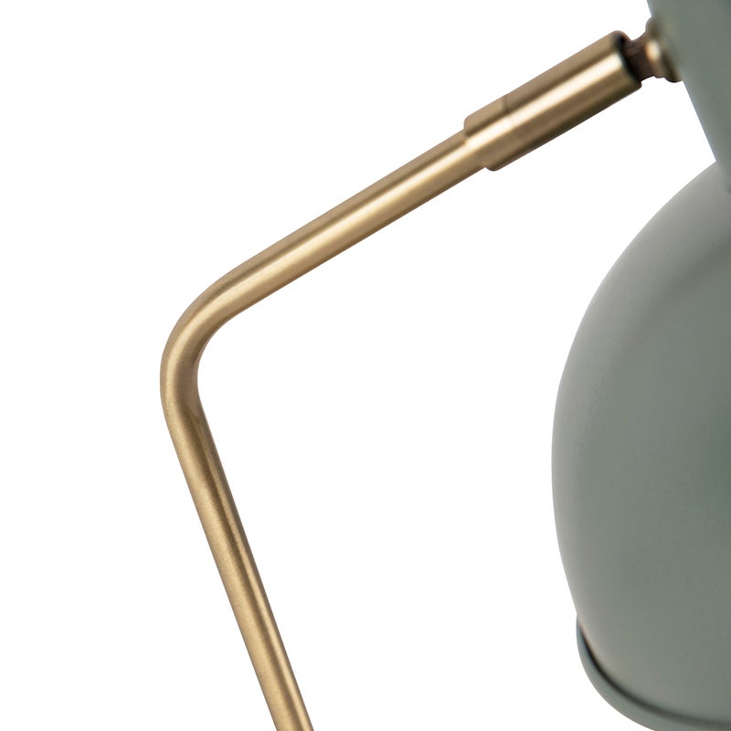 Retro tafellamp groen met brons - Milou