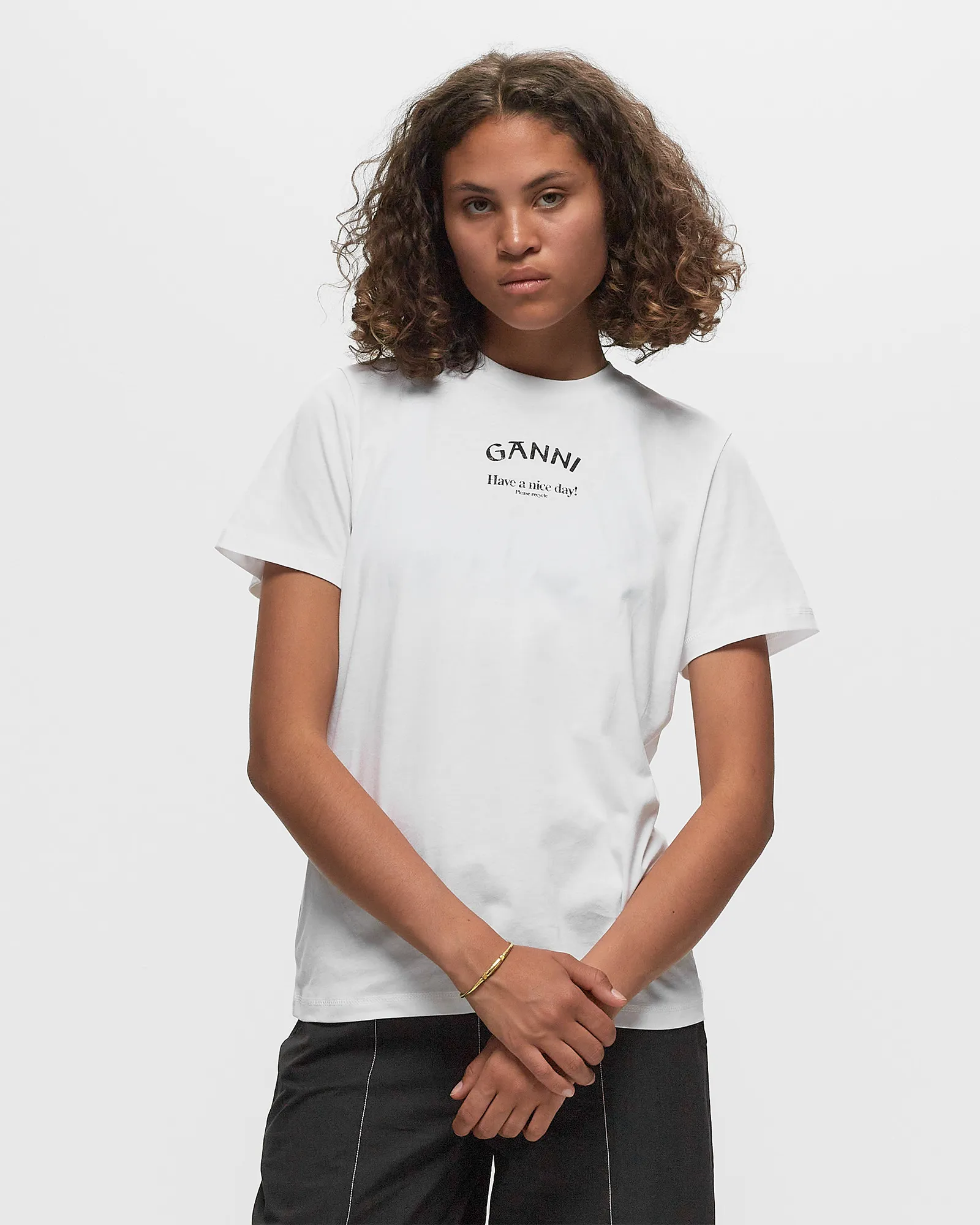 Ganni Thin Jersey Relaxed O-neck T-shirt