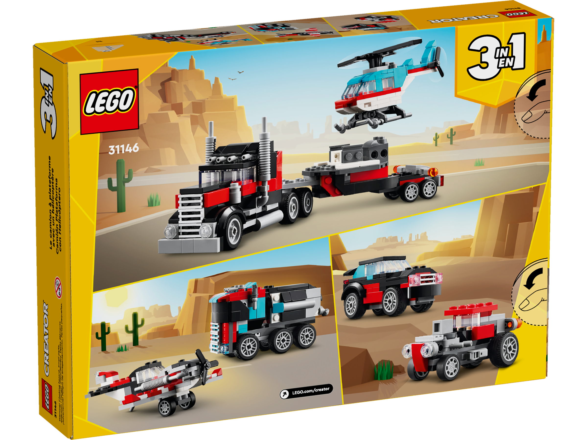 Caminhão com reboque e helicóptero 31146
