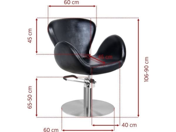 Activeshop Gabbiano hairdressing chair Amsterdam black