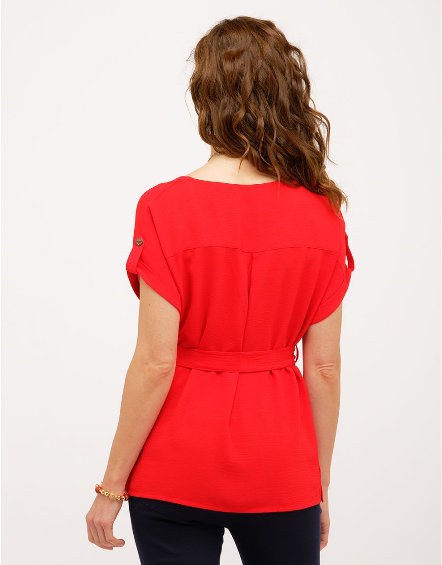 Tunique coquelicot fluide