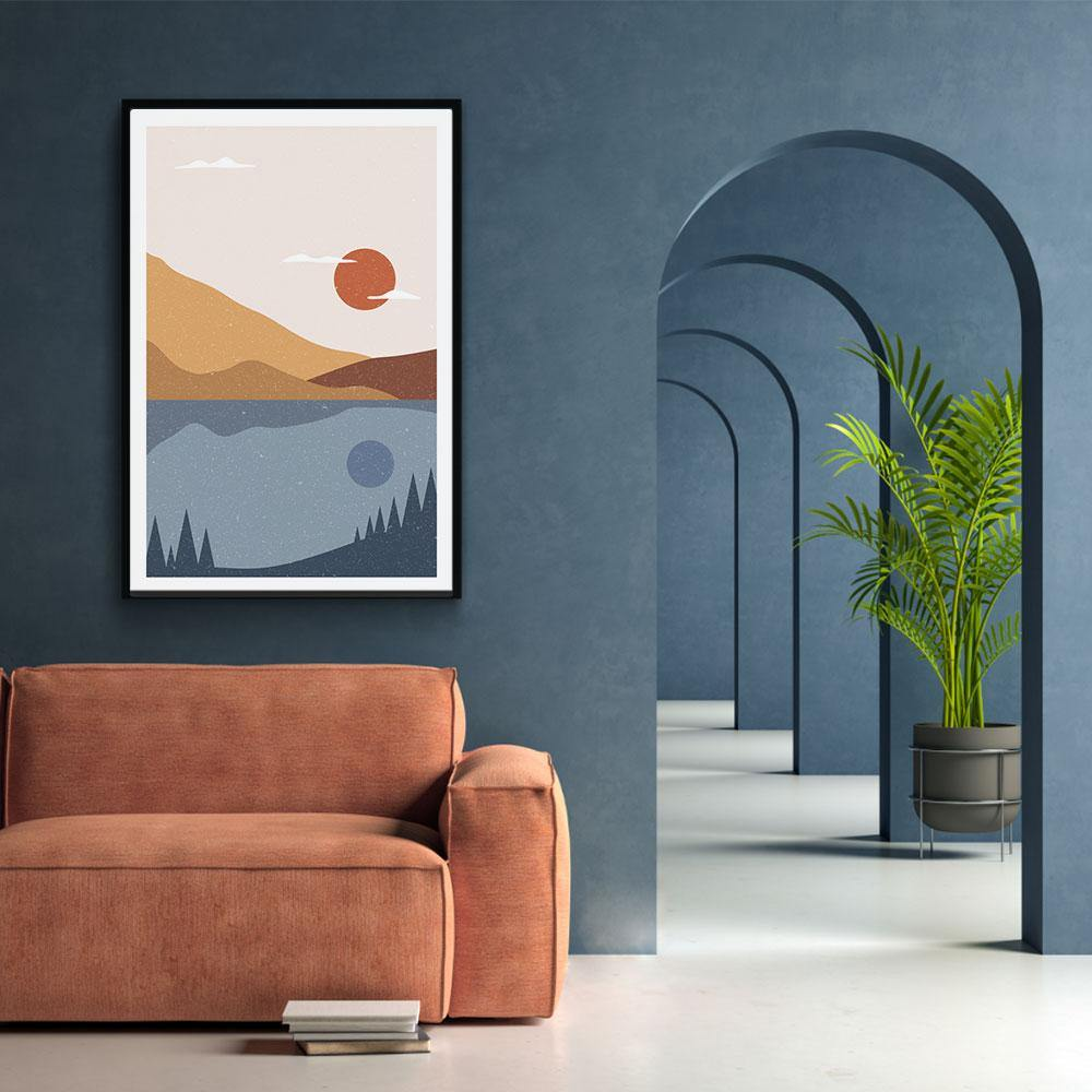 Walljar poster ingelijst - Desert Waters Poster ingelijst - 70 x 100 cm
