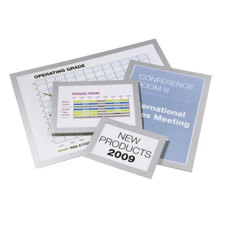 Durable 487223 selbstklebender Informationsrahmen Magaframe A4, silber