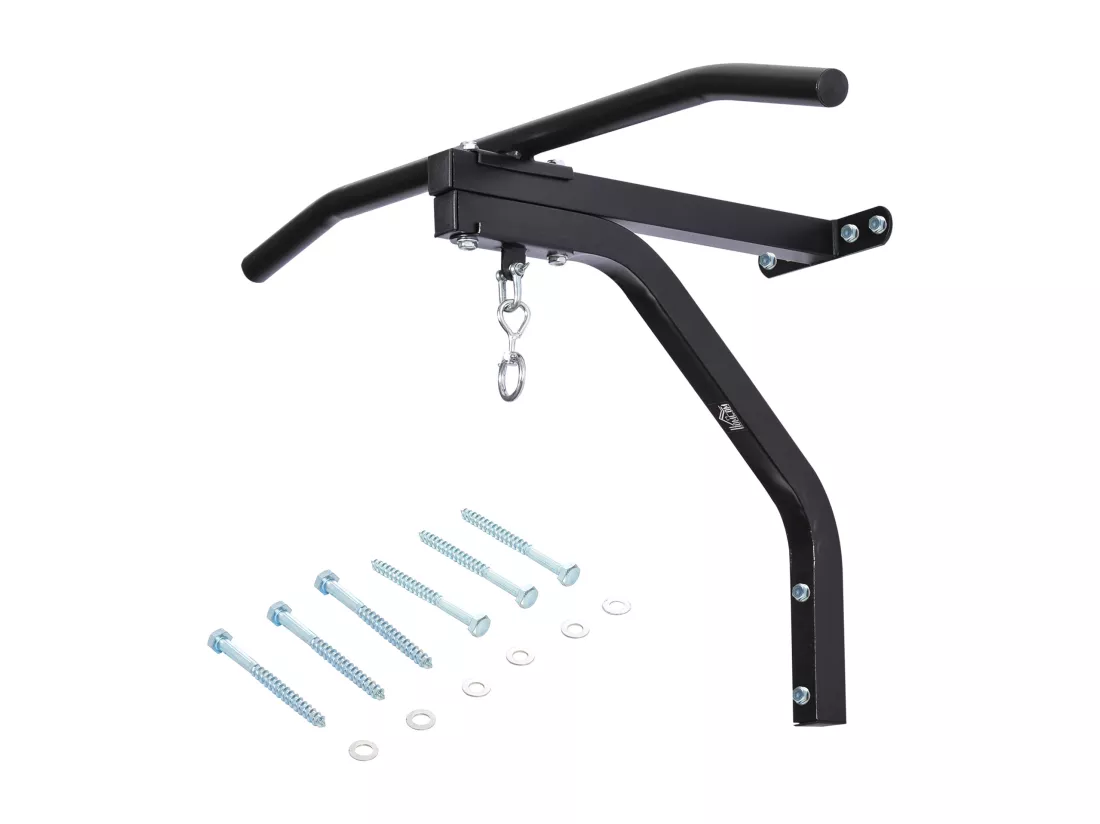 Support sac de boxe fixation sac de frappe barre de traction intégrée charge max. 130 Kg acier noir