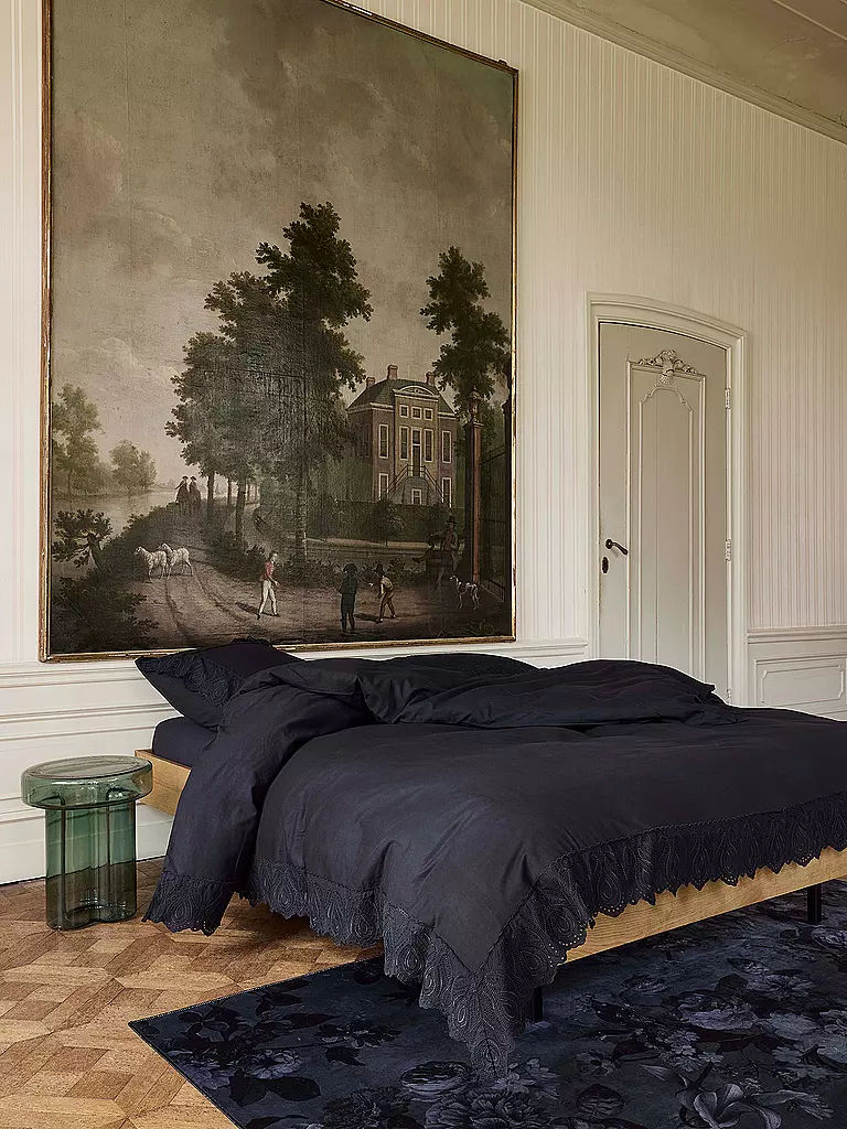 ESSENZA Baumwoll Bettwäsche MAEN 70x90cm / 140x200cm Nightblue dunkelblau