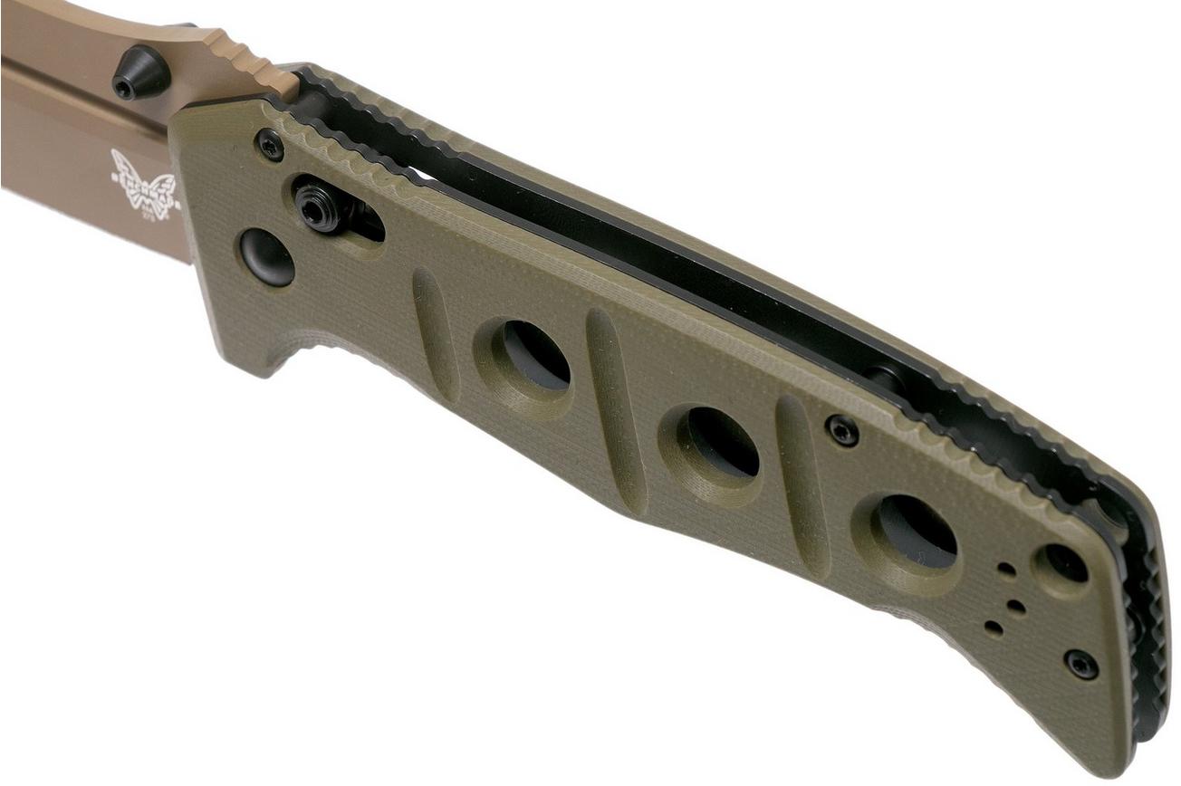 Benchmade 275FE-2 Sibert Adamas OD Green G10, Flat Earth zakmes, Shane Sibert design