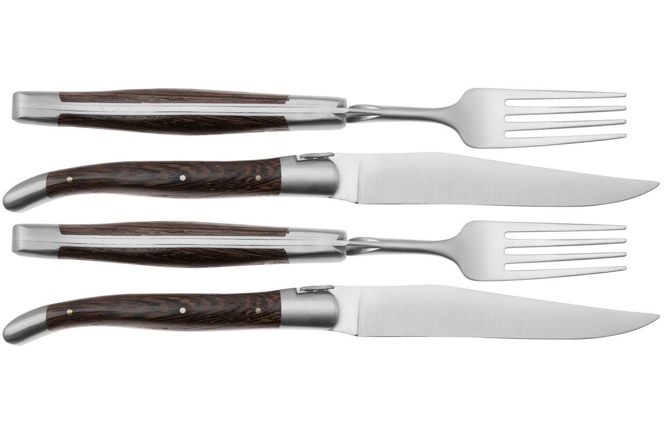 Laguiole en Aubrac CCF99WEIHL, 4-delige bestekset wengehout