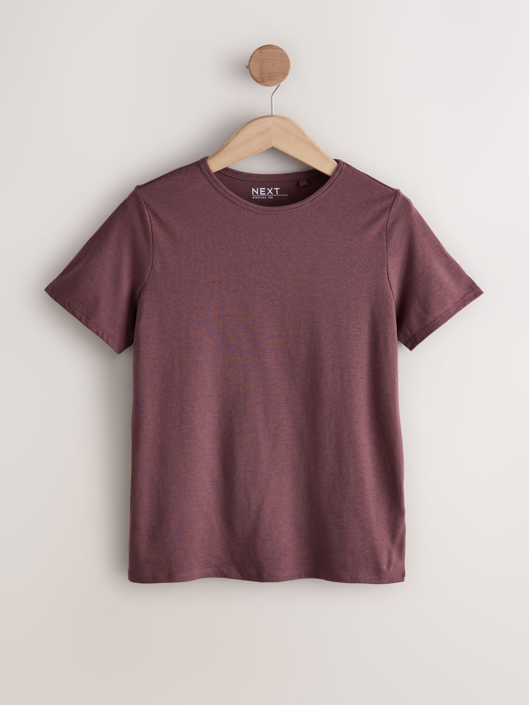 Aardse tinten - Set van 7 katoenen T-shirts met ronde hals voor alle dagen