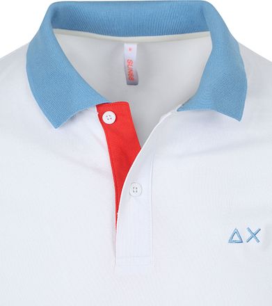 Sun68 Poloshirt Color Way Wit A35116-01 kopen