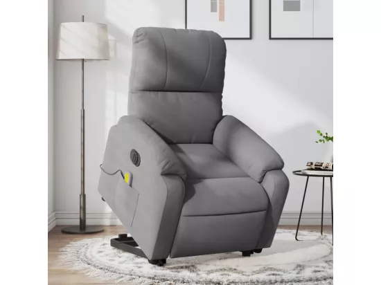 Fauteuil inclinable massant électrique gris foncé
